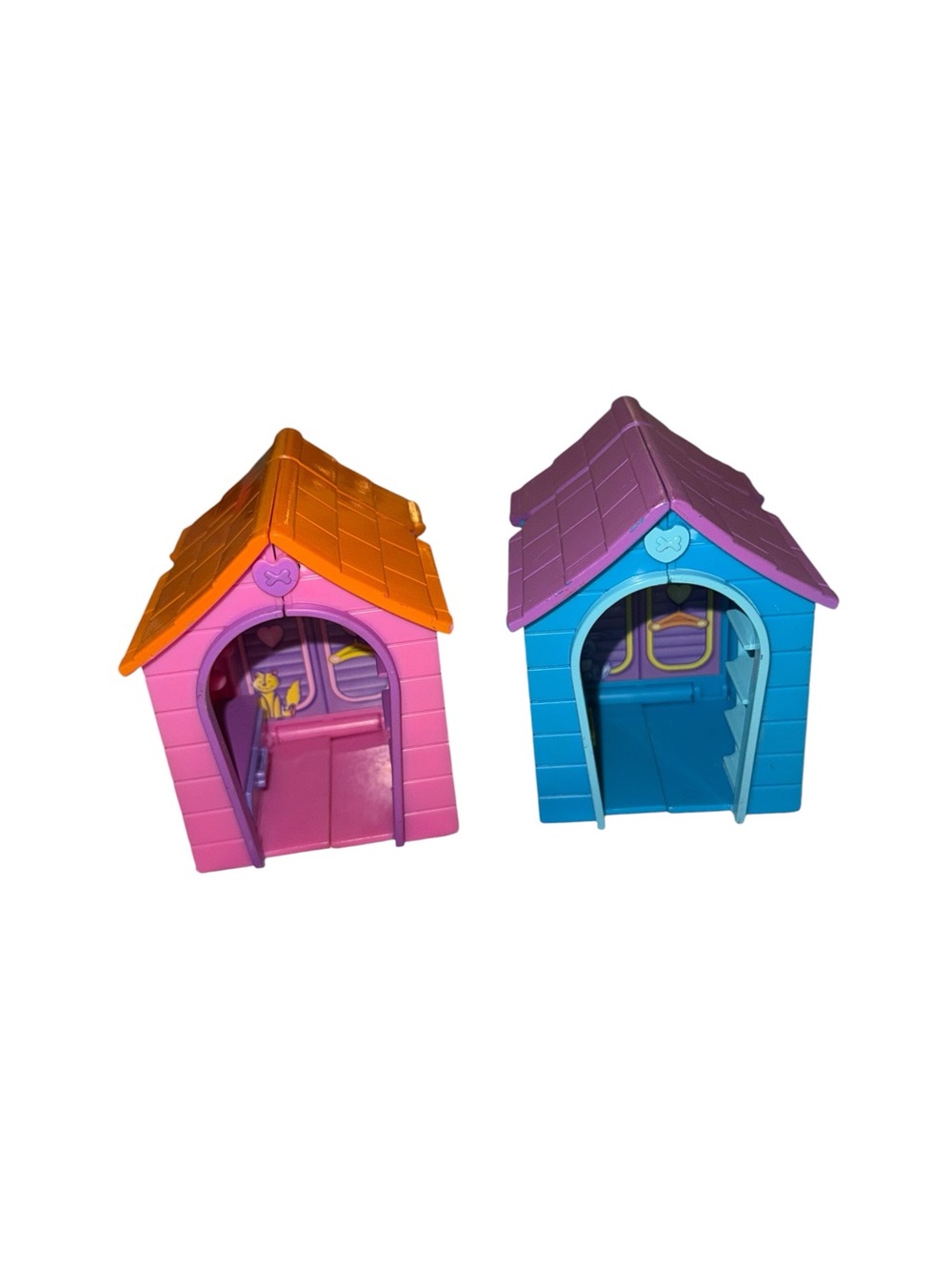 2001 Polly Pocket Happenin Pet Pals Dog Houses